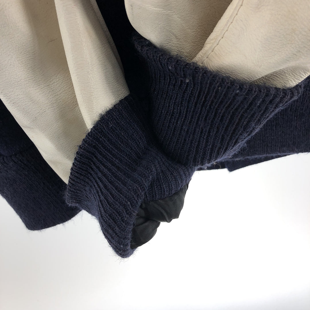 70'S Reed Leather Sleeve Wool Stadium Jacket Award Jacket Varsity Jacket Men's M Vintage /eaa405724