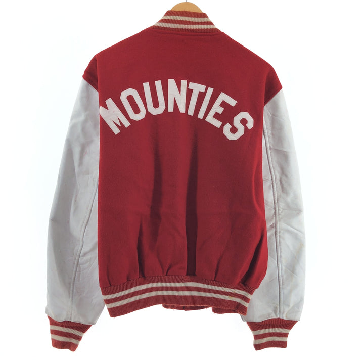 80'S BUTWIN Leather Sleeve Wool Varsity Jacket Award Jacket Varsity Jacket Made in USA Men's M Vintage /eaa405725