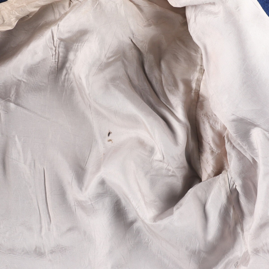 70s~ Naugalite Collared Sleeve Leather Wool Stadium Jacket Award Jacket Varsity Jacket Men's M Vintage /eaa405777