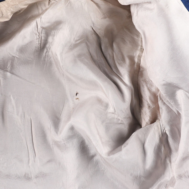 70s~ Naugalite Collared Sleeve Leather Wool Stadium Jacket Award Jacket Varsity Jacket Men's M Vintage /eaa405777