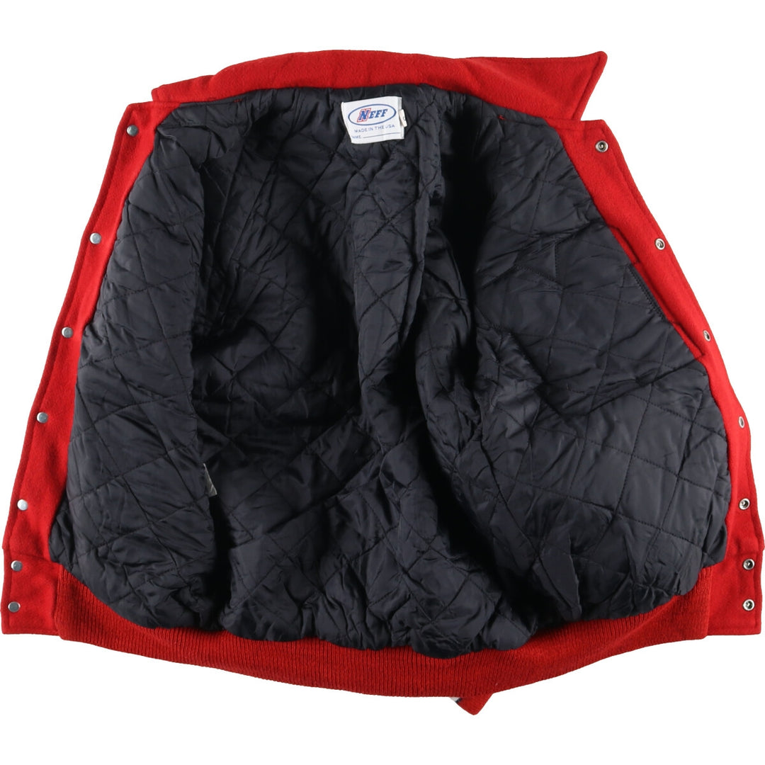 90'S NEFF Collared Wool Varsity Jacket Award Jacket Made in USA Men's S Vintage /eaa405780