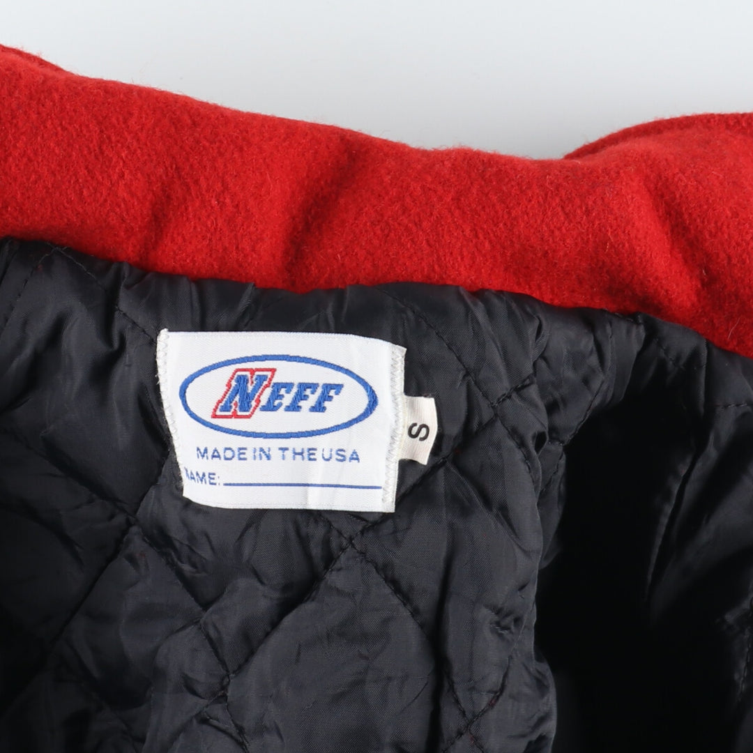 90'S NEFF Collared Wool Varsity Jacket Award Jacket Made in USA Men's S Vintage /eaa405780