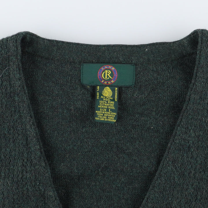 CLUB ROOM Front-opening wool knit vest, Men's L /eaa405792