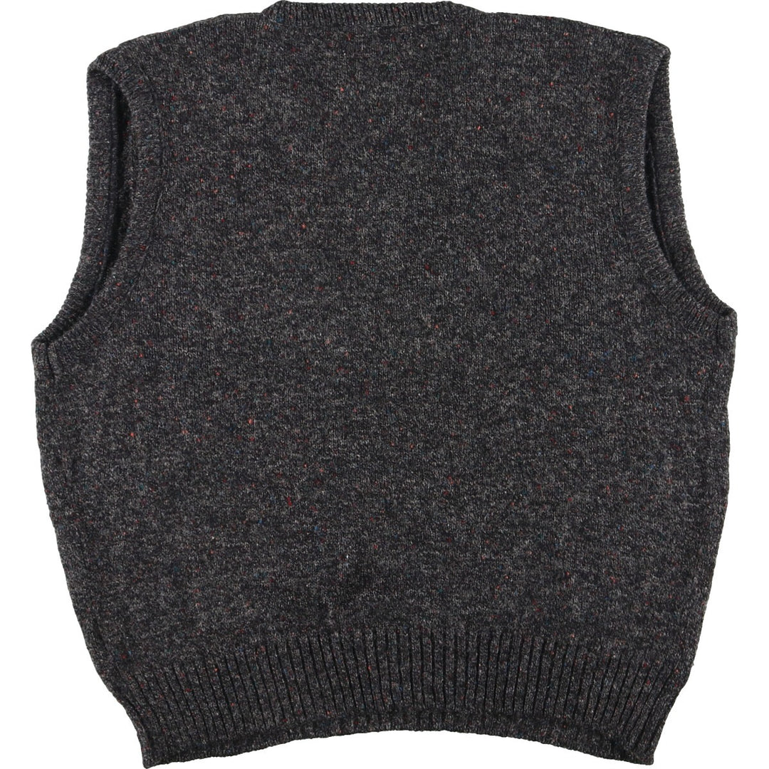 Jantzen Color Nep Cable Knit V-Neck Wool Knit Vest Made in USA Men's L Vintage /eaa405799