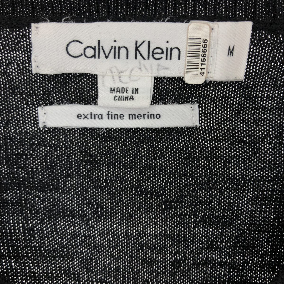 Calvin Klein V-neck Merino wool knit sweater for men, size M /eaa405929