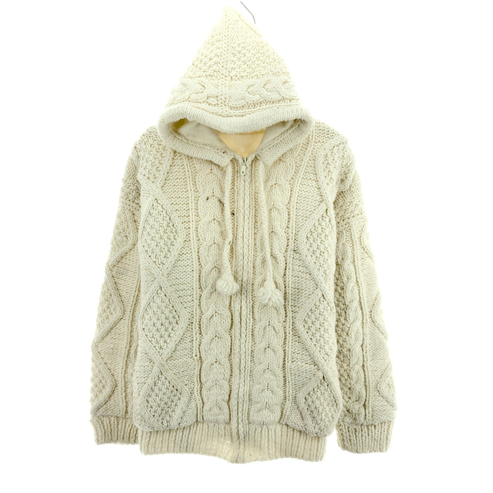 Full zip knit hoodie for women L /eaa405930