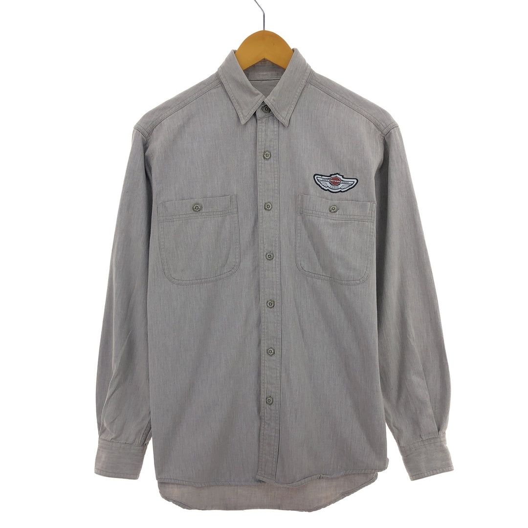 Harley-Davidson Back Logo Long Sleeve Cotton Shirt S /eaa405959