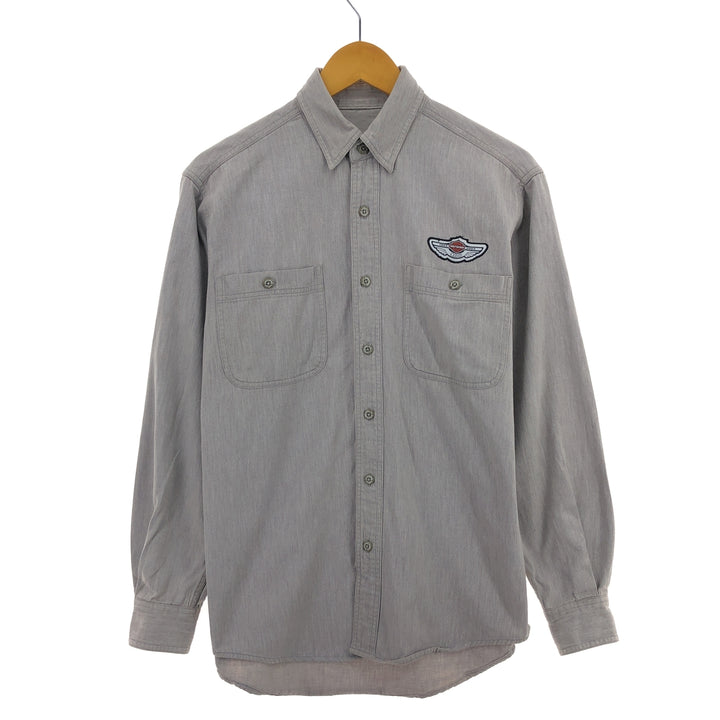 Harley-Davidson Back Logo Long Sleeve Cotton Shirt S /eaa405959