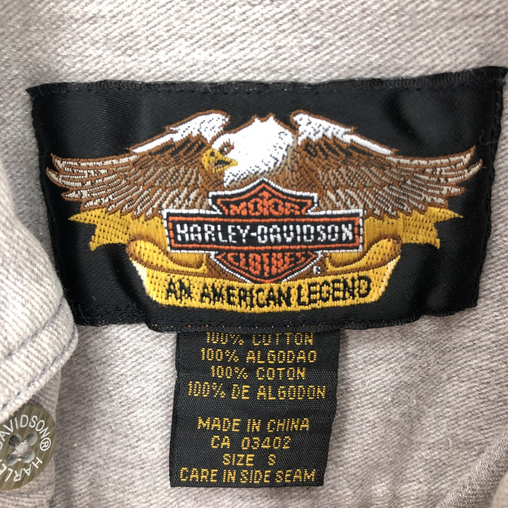 Harley-Davidson Back Logo Long Sleeve Cotton Shirt S /eaa405959