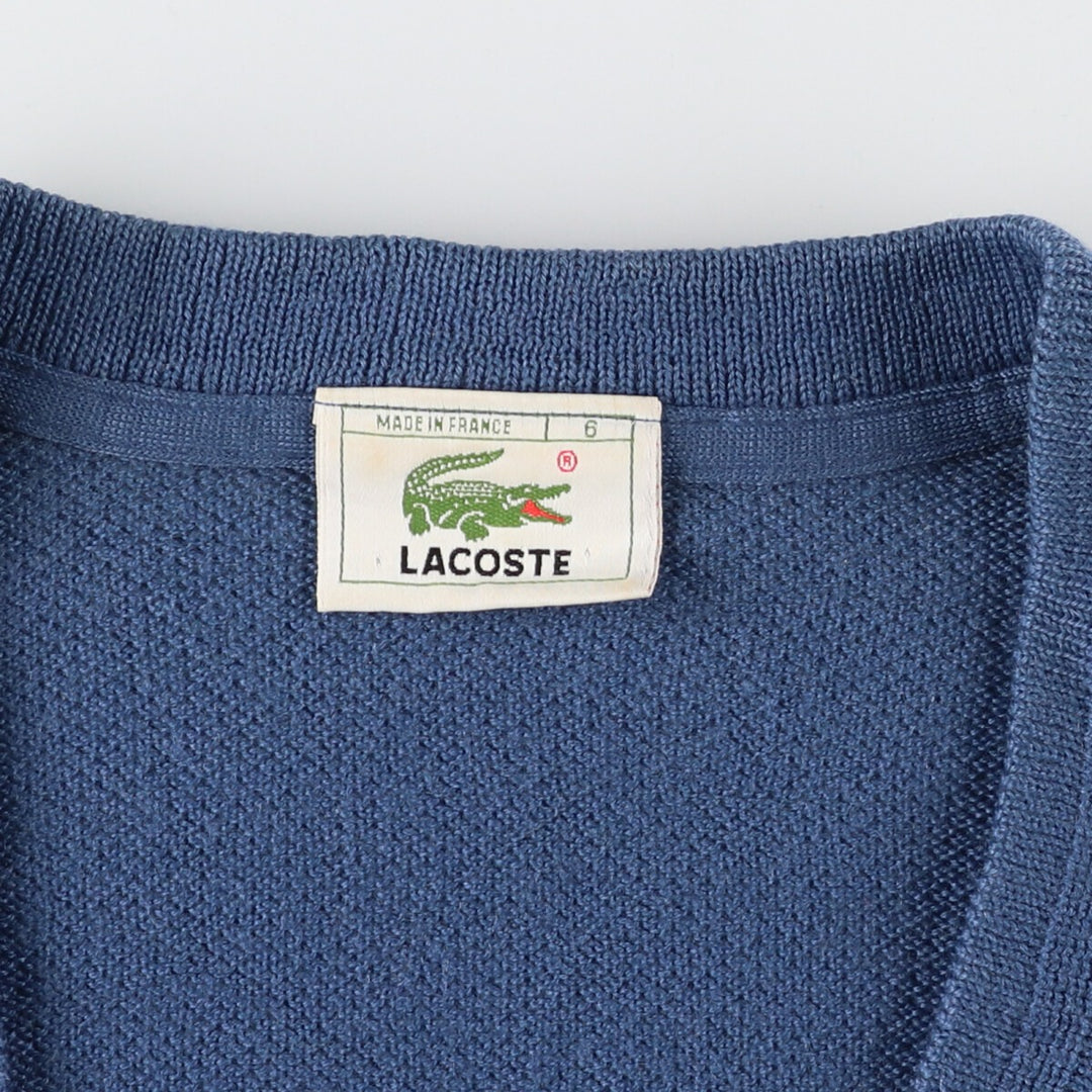 80'S Lacoste Wool x Acrylic Knit Cardigan Made in France Men's XL Vintage /eaa405968