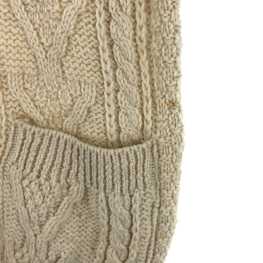 Naturally Fisherman Aran Knit Cardigan Women's L /eaa406315