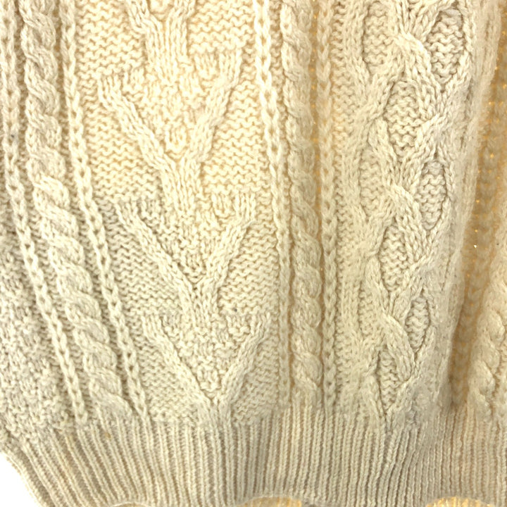 Naturally Fisherman Aran Knit Cardigan Women's L /eaa406315