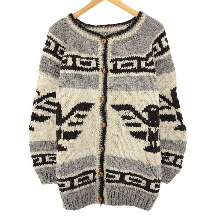 Thunderbird Pattern Knit Cardigan Women's L /eaa406327