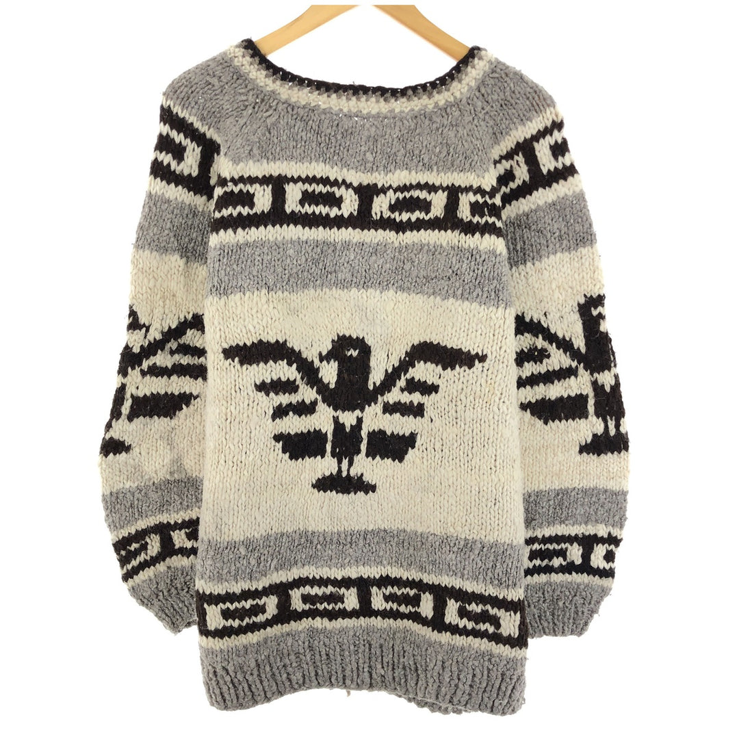 Thunderbird Pattern Knit Cardigan Women's L /eaa406327