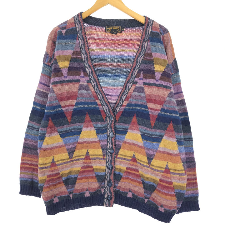 Eddie Bauer All-over Print Wool Knit Cardigan Women's L /eaa406338