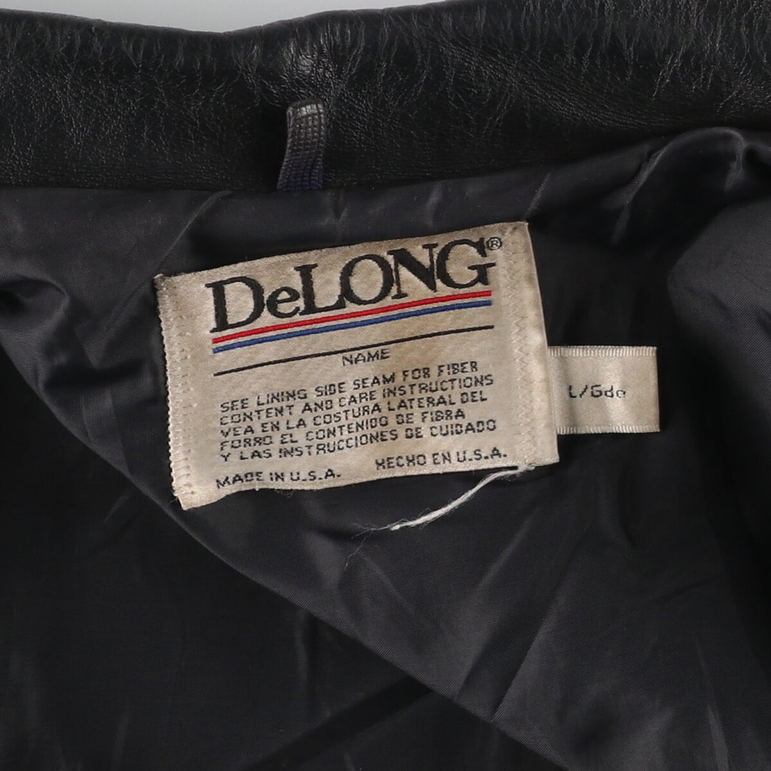 80s~90'S DeLONG Leather Blouson Type Made in USA Men's L Vintage /eaa406431