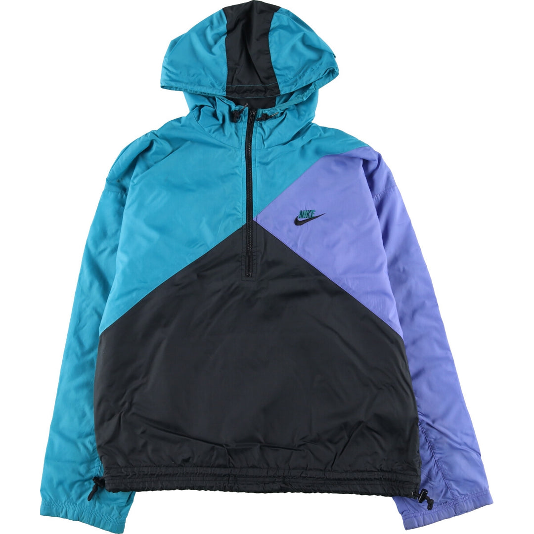 90'S Nike Silver Tag Half Zip Nylon Hoodie Men's L Vintage /eaa406437