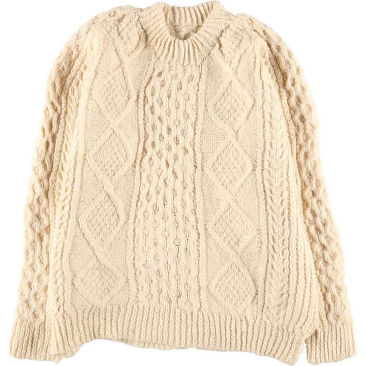 Fisherman Aran Knit Sweater Women's L /eaa406541