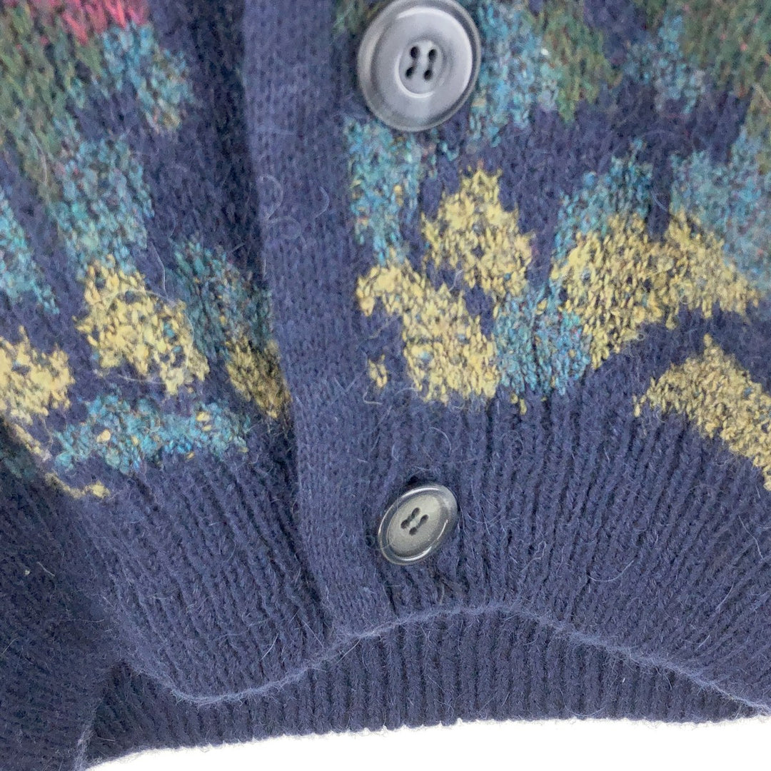 PRO MAN all-over print shawl collar wool knit cardigan, men's XL /eaa406569