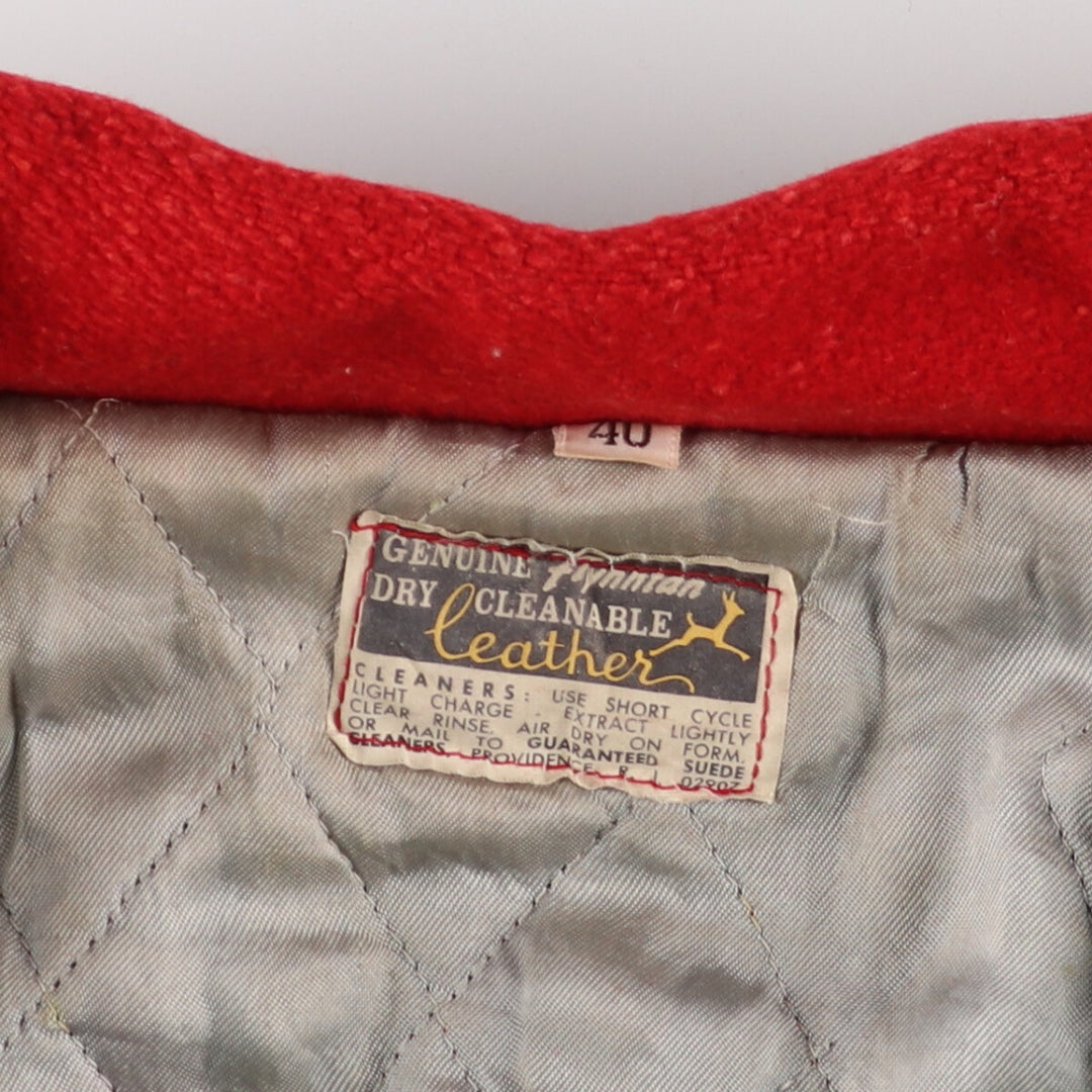 Collared, leather sleeve wool varsity jacket, award jacket, varsity jacket, men's M, vintage /eaa406610