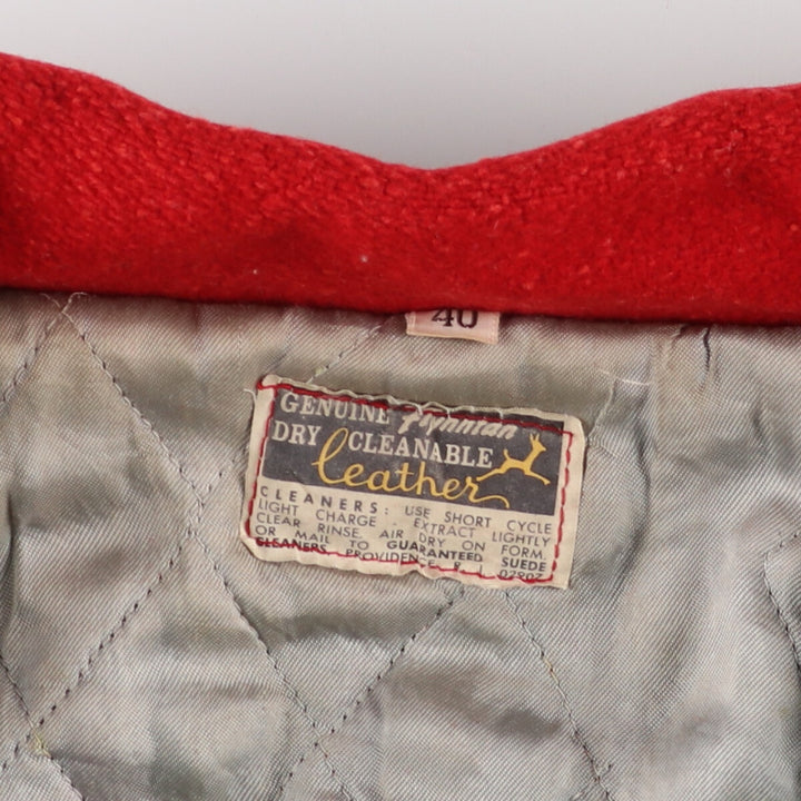 Collared, leather sleeve wool varsity jacket, award jacket, varsity jacket, men's M, vintage /eaa406610