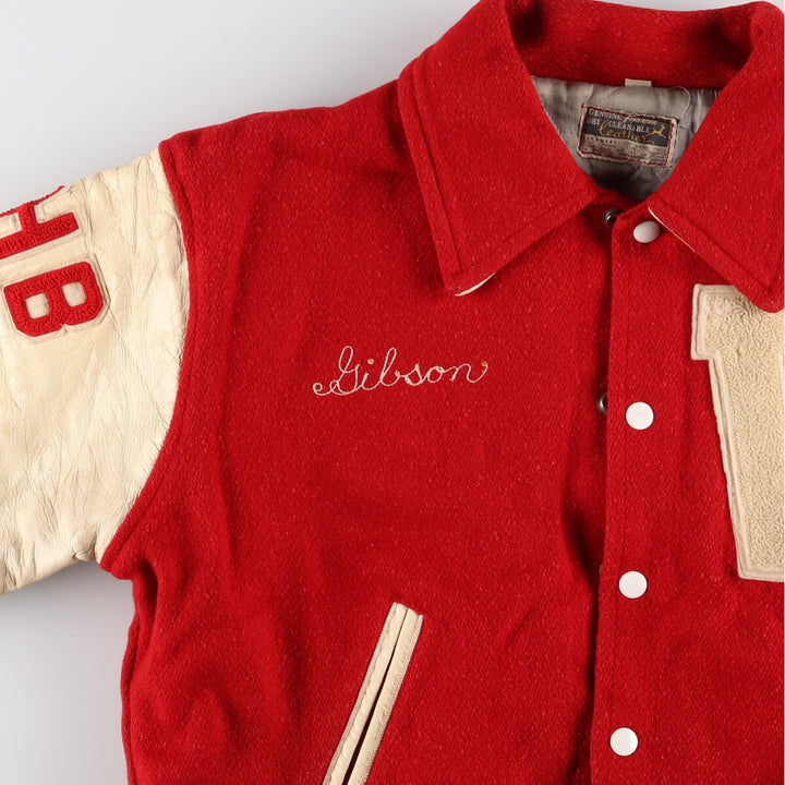 Collared, leather sleeve wool varsity jacket, award jacket, varsity jacket, men's M, vintage /eaa406610