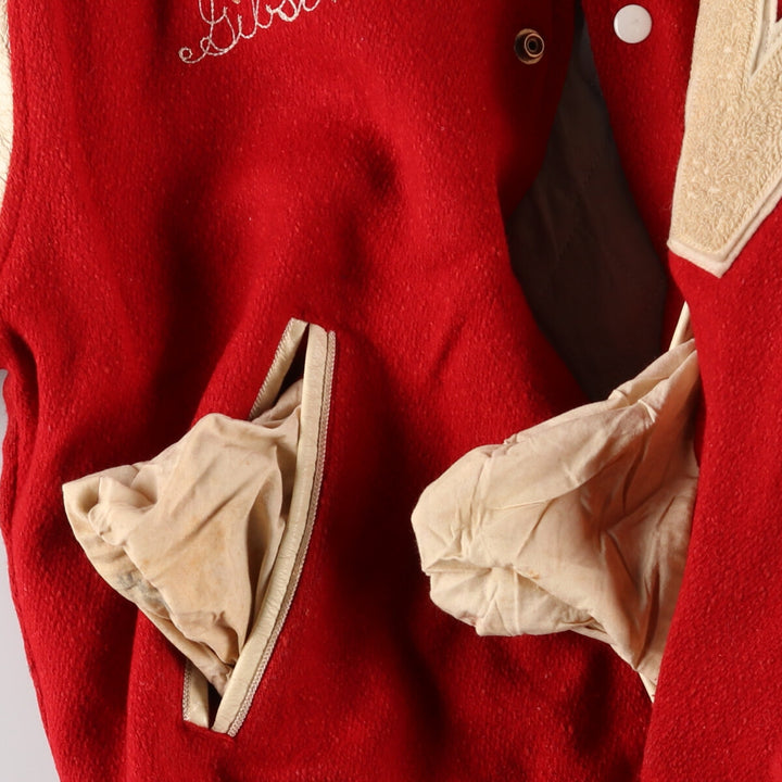 Collared, leather sleeve wool varsity jacket, award jacket, varsity jacket, men's M, vintage /eaa406610