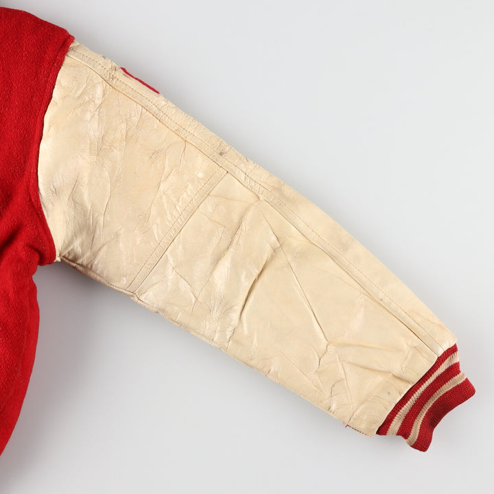 Collared, leather sleeve wool varsity jacket, award jacket, varsity jacket, men's M, vintage /eaa406610