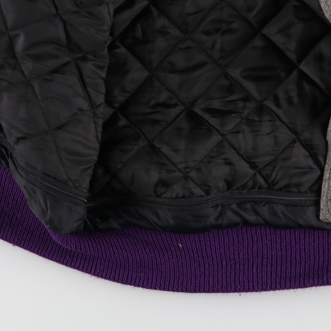 90'S NEFF Collared Leather Sleeve Wool Stadium Jacket Award Jacket Varsity Jacket Men's L Vintage /eaa406613