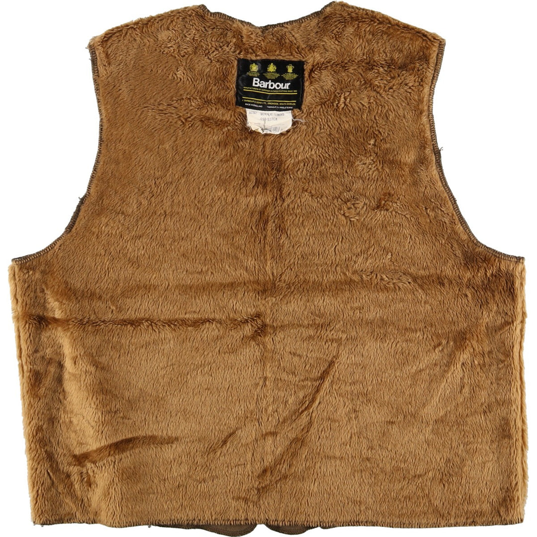 80s-90'S Barbour A297 ACRYLIC LINING Former 3 Warrant Pile Liner Vest Made in England C50/50" Men's XXL /eaa406668