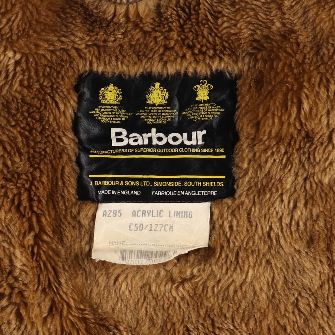 80s-90'S Barbour A295 ACRYLIC LINING Former 3 Warrant Pile Liner Vest Made in England C50/50" Men's XXL /eaa406673