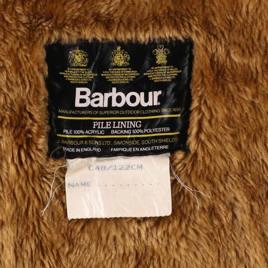 80s-90'S Barbour A295 LINING Former 3 Warrant Pile Liner Vest Made in England C48/48" Men's XL /eaa406674