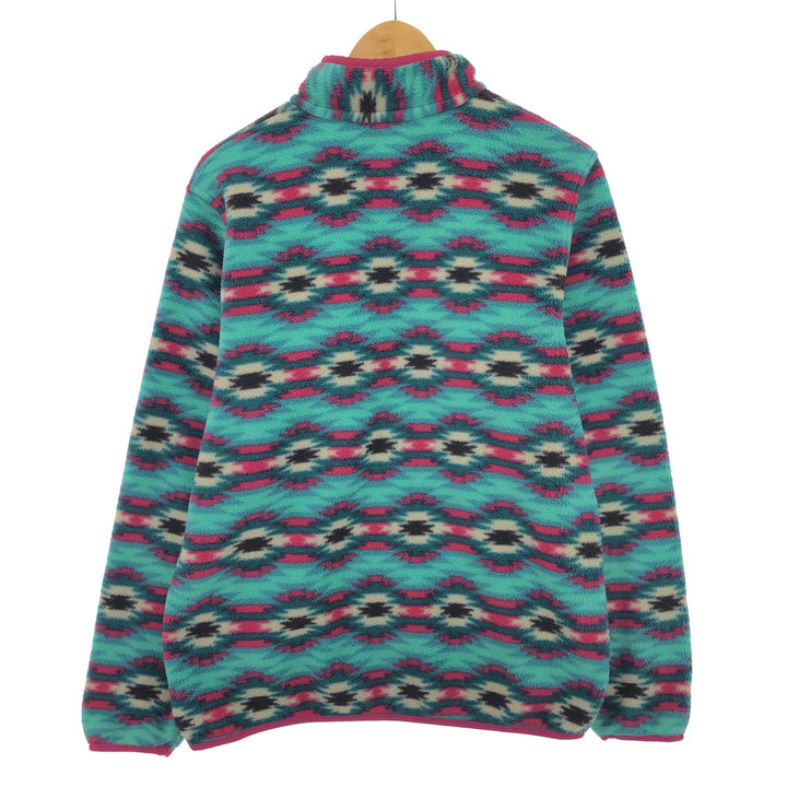 Patagonia SYNCHILLA Snap-T 25455FA15, made in 2015, all-over print fleece pullover, women's L /eaa406703