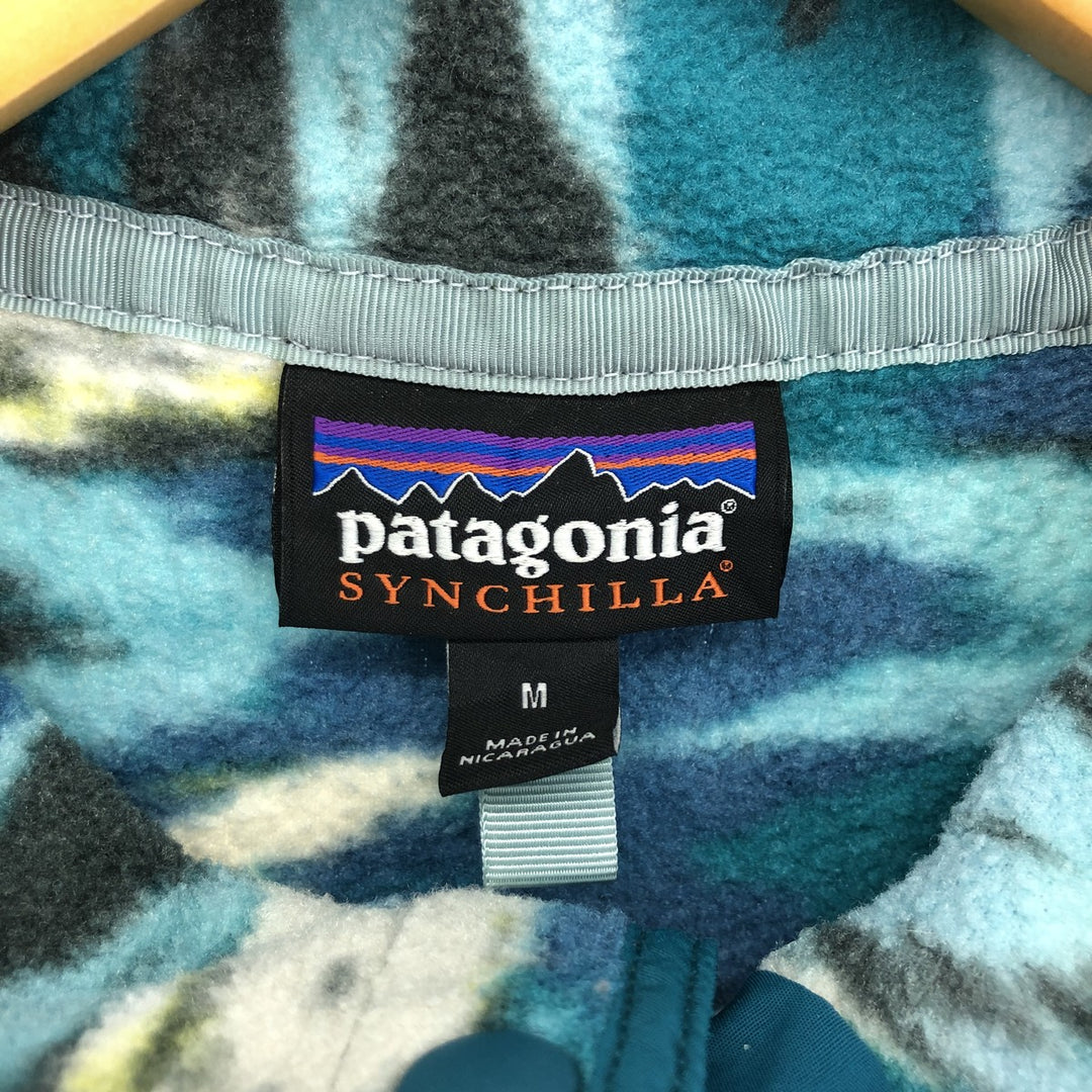 2017 Patagonia SYNCHILLA Snap Tee 25455FA17 All-over print fleece pullover Men's M /eaa406705