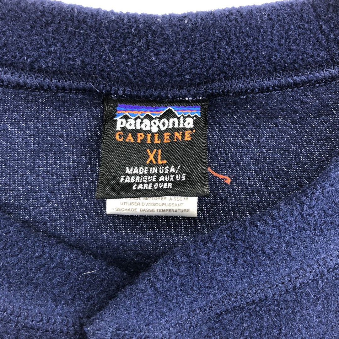 1990 Patagonia Capilene Half Button Fleece Pullover Made in USA Men's XL Vintage /eaa406721