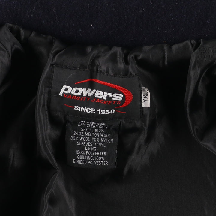 POWERS Collared Wool Stadium Jacket Award Jacket Varsity Jacket Men's M /eaa406803