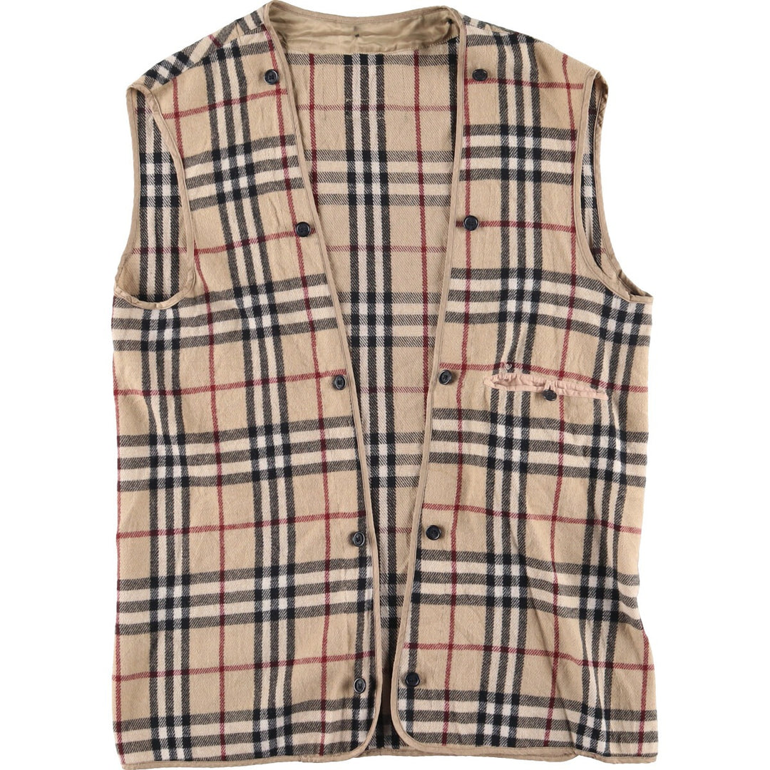 Burberry's LONDON Check Pattern Liner Vest Men's L /eaa406811