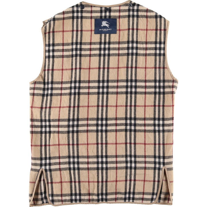 Burberry's LONDON Check Pattern Liner Vest Men's L /eaa406811