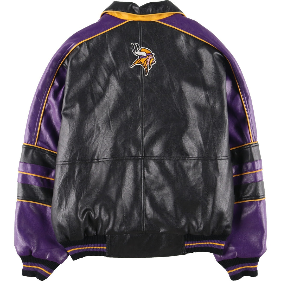 G-3 NFL MINNESOTA VIKINGS Minnesota Vikings Faux Leather Jacket Men's M /eaa406908