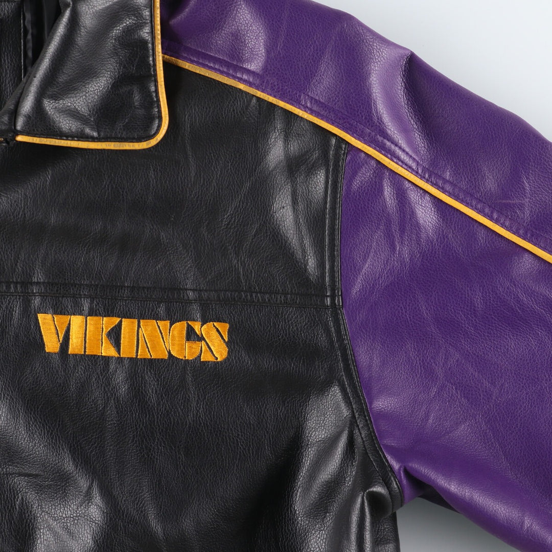 G-3 NFL MINNESOTA VIKINGS Minnesota Vikings Faux Leather Jacket Men's M /eaa406908