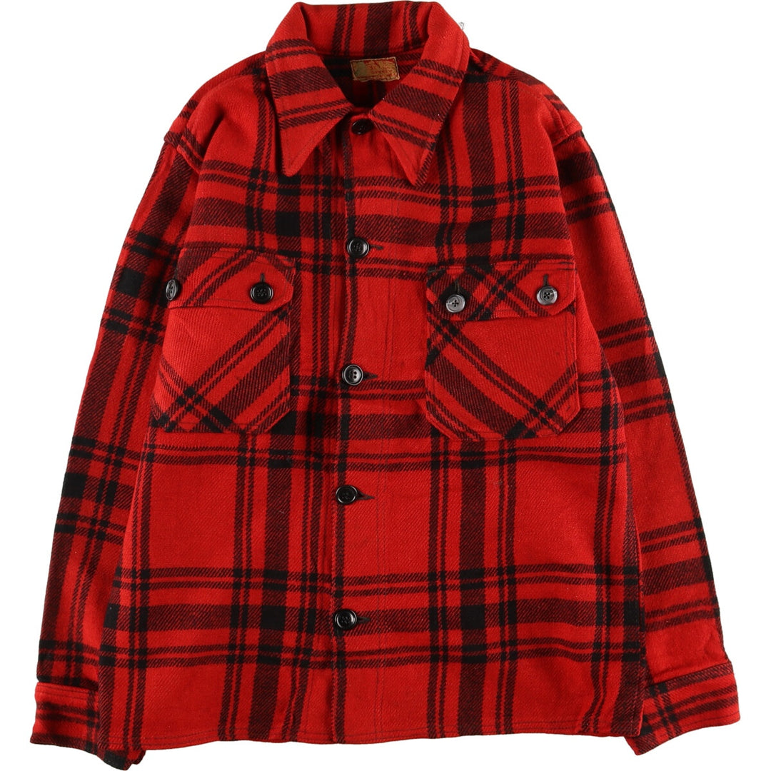 70'S BEMIDJI Check Pattern Wool Jacket Men's M Vintage /eaa406944