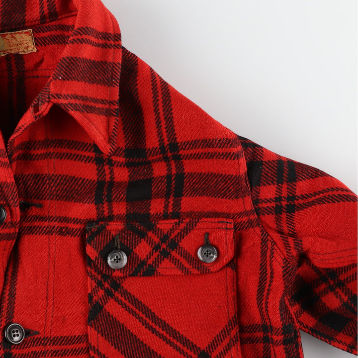 70'S BEMIDJI Check Pattern Wool Jacket Men's M Vintage /eaa406944