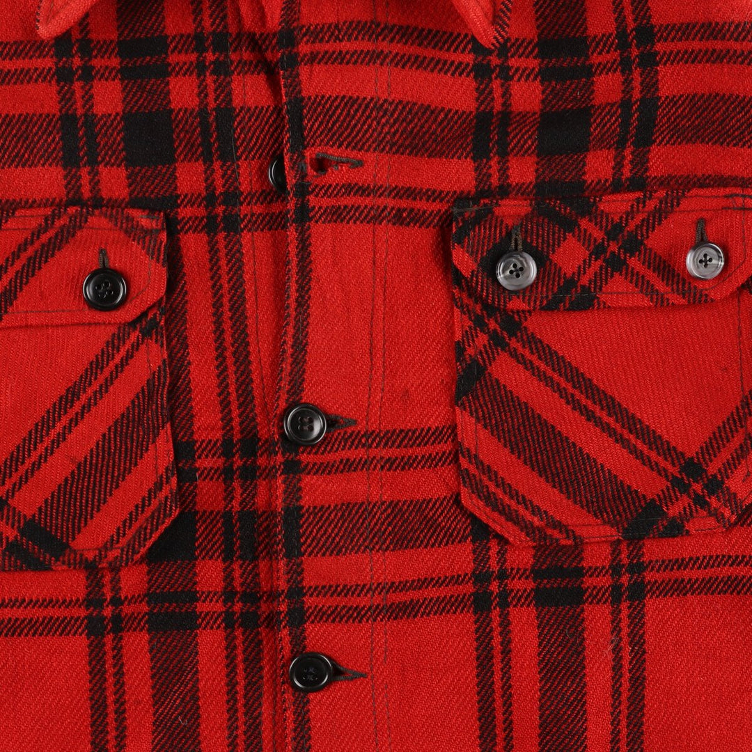 70'S BEMIDJI Check Pattern Wool Jacket Men's M Vintage /eaa406944