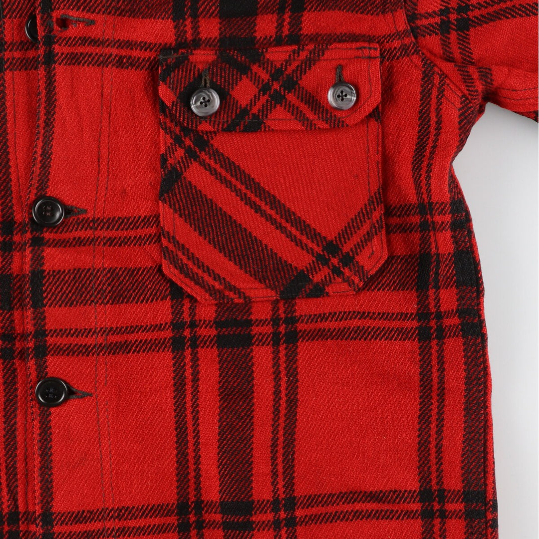 70'S BEMIDJI Check Pattern Wool Jacket Men's M Vintage /eaa406944