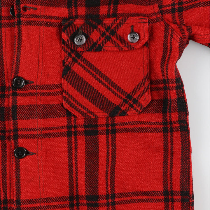 70'S BEMIDJI Check Pattern Wool Jacket Men's M Vintage /eaa406944