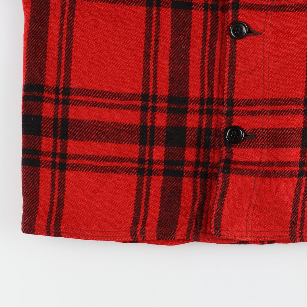 70'S BEMIDJI Check Pattern Wool Jacket Men's M Vintage /eaa406944