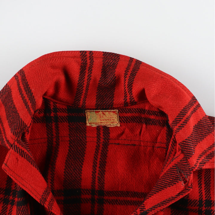 70'S BEMIDJI Check Pattern Wool Jacket Men's M Vintage /eaa406944