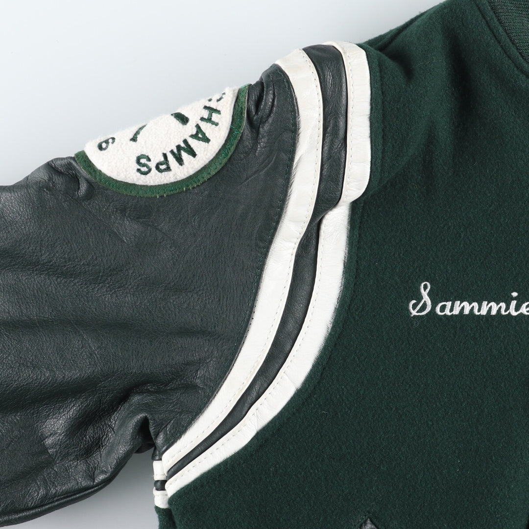 00'S VARSITY Leather Sleeve Wool Stadium Jacket Award Jacket Varsity Jacket Made in USA Men's S /eaa406972