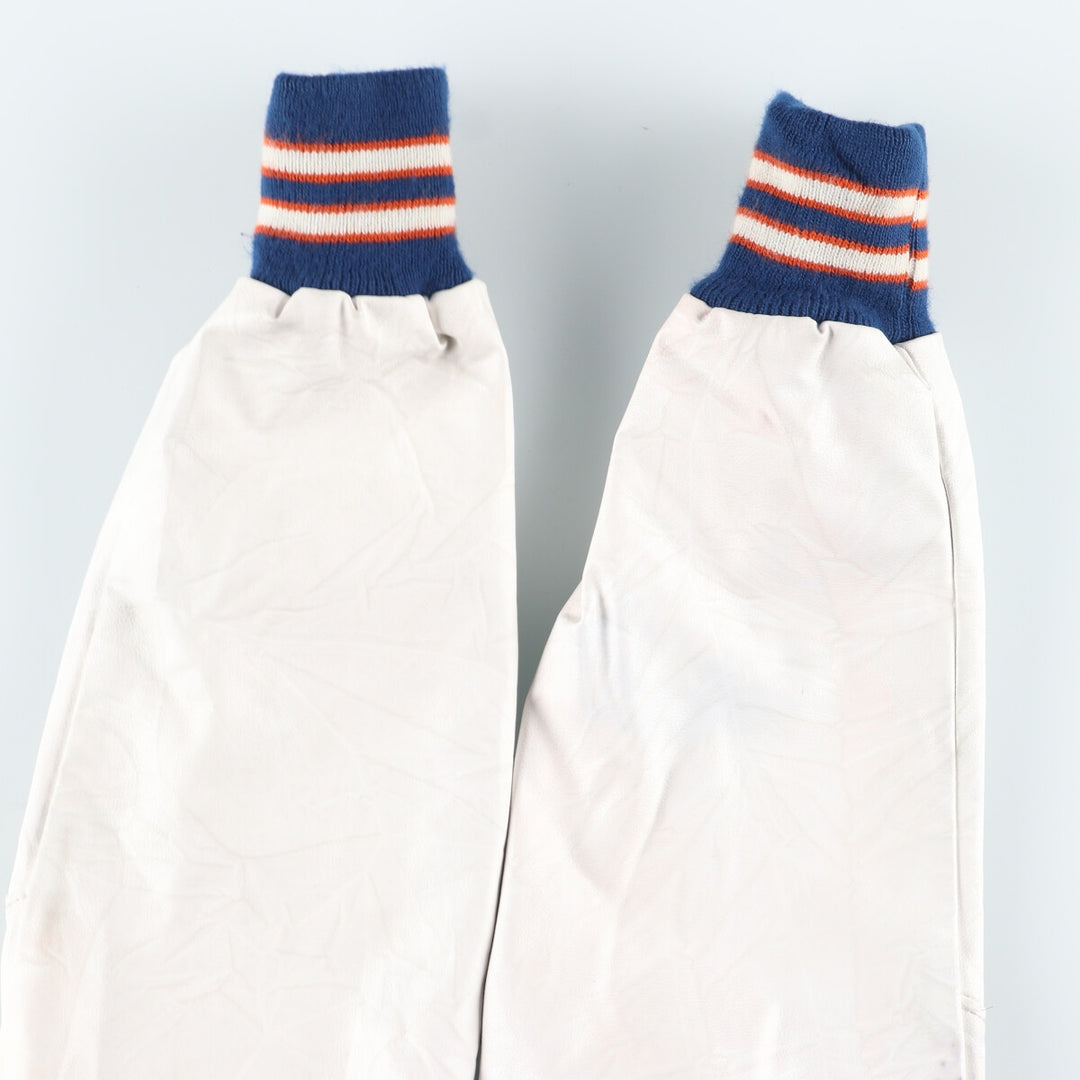 SPORTS PLUS Sailor collar hooded leather sleeve wool varsity jacket award jacket varsity jacket women's M /eaa406981