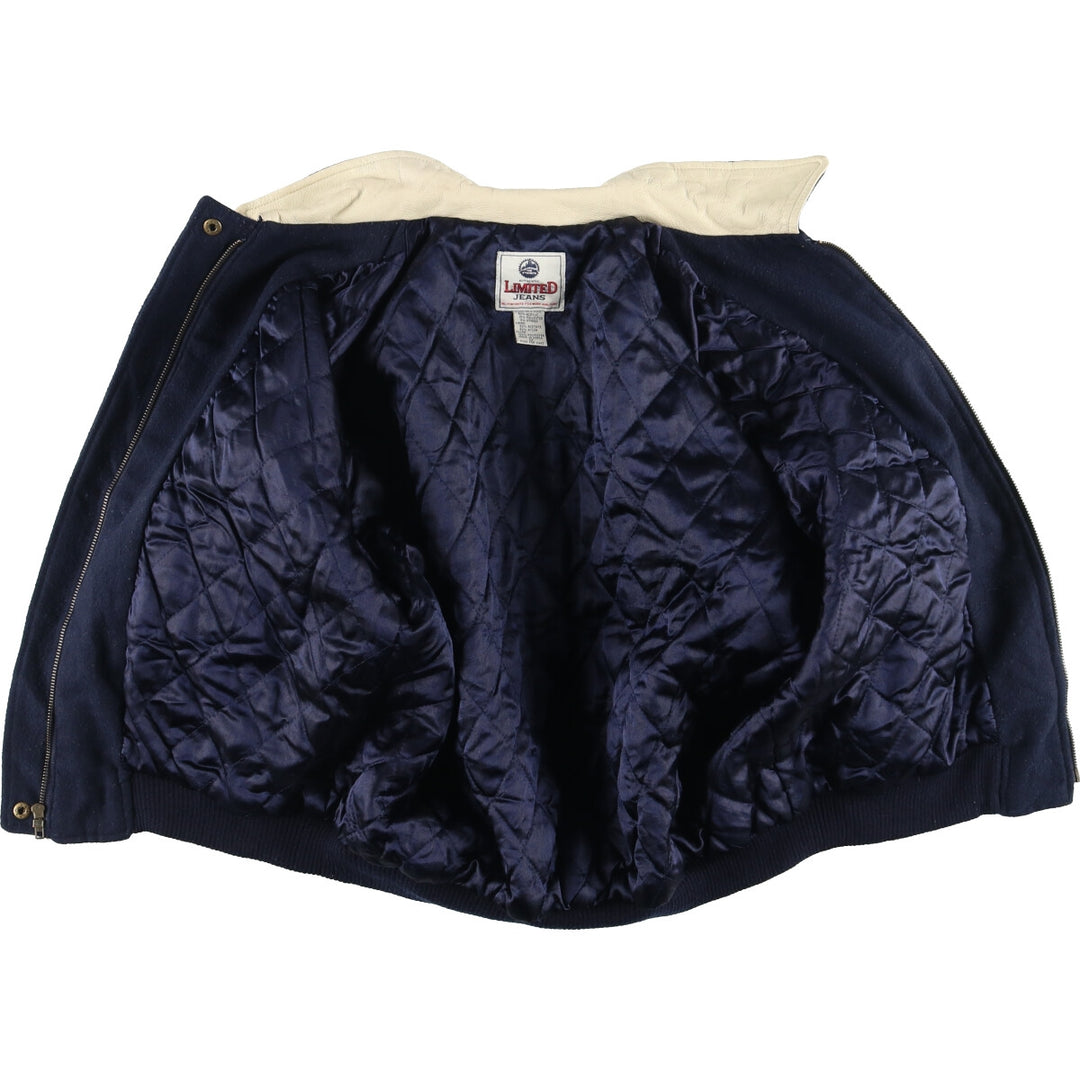 LIMITED Collared Leather Sleeve Wool Stadium Jacket Award Jacket Varsity Jacket Women's XL /eaa406982